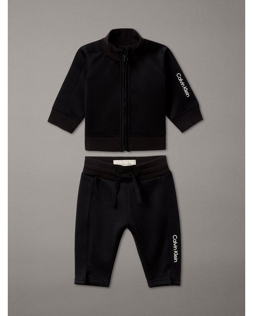 Tuta Con Logo Per Neonato di Calvin Klein in Black