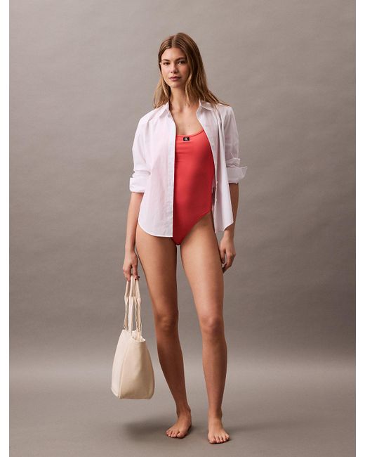 Calvin Klein Red Swimsuit