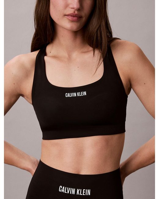Calvin Klein Black Quick-Dry Medium-Impact Sports Bra