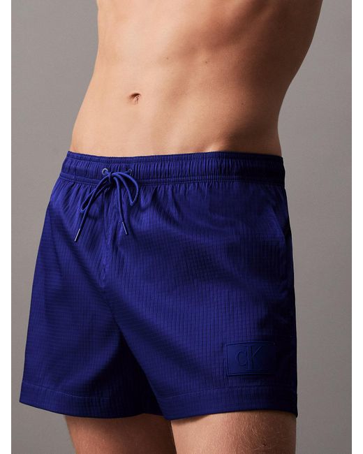 Calvin Klein Blue Ripstop Short Drawstring Swim Shorts for men