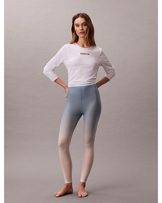Calvin Klein Thermische Onzichtbare Basic Legging in het Blue