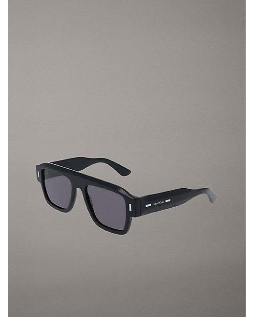 Calvin Klein Metallic Modified Rectangle Sunglasses Ck25509S for men