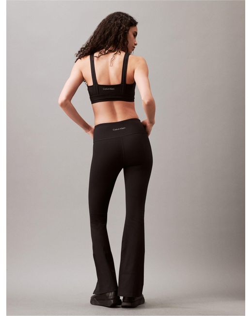 Calvin Klein Black Performance Embrace High Waist Flared Pants