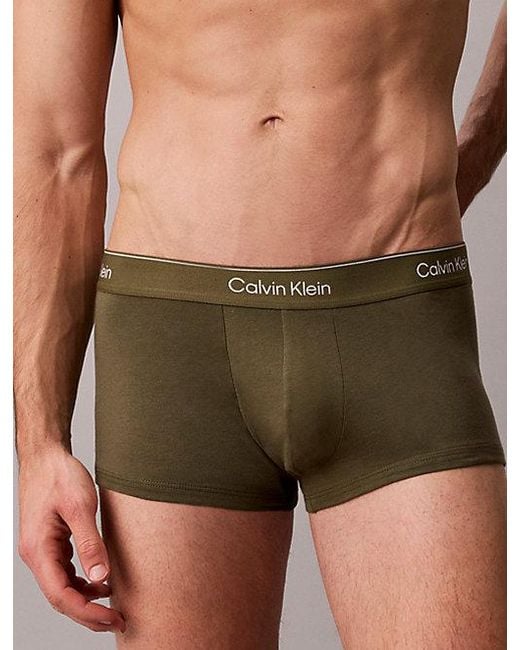 Calvin Klein Metallic 3 Pack Low Rise Trunks Icon Cotton Stretch for men
