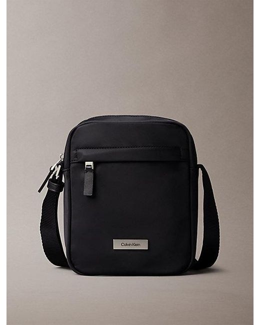Calvin Klein Matte Nylon Reportertas in het Black voor heren
