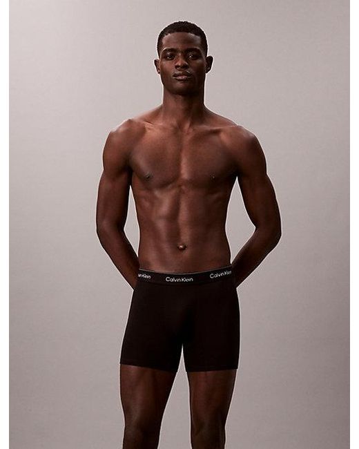 Calvin Klein Black 7 Pack Boxer Briefs for men