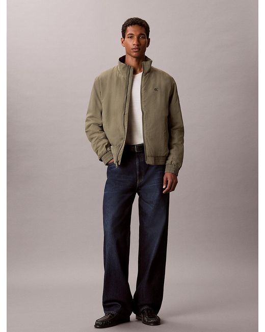 Calvin Klein Natural Padded Nylon Zip-Up Jacket for men