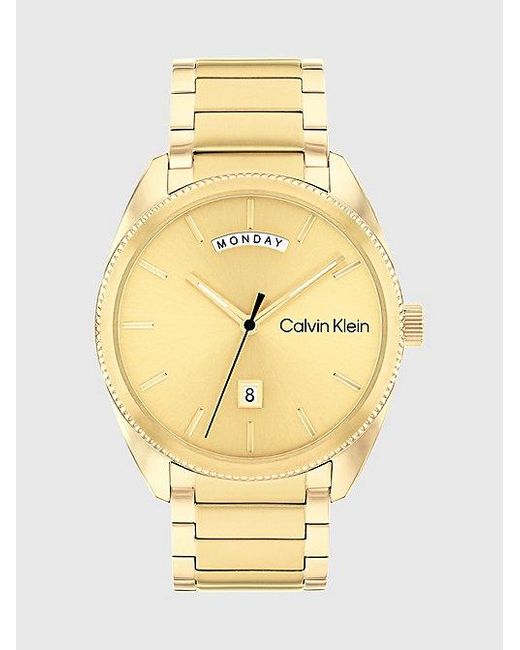 Calvin Klein Sunray Wijzerplaat Armbandhorloge in het Metallic voor heren