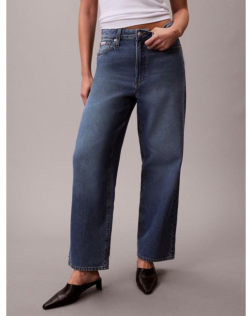 Jeans Barrel Leg di Calvin Klein in Blue