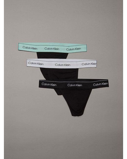 Calvin Klein Metallic 3 Pack Thongs for men