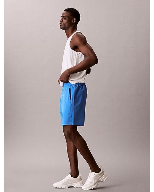 Calvin Klein Blue Sport Water Repellent Performance Gym Shorts for men