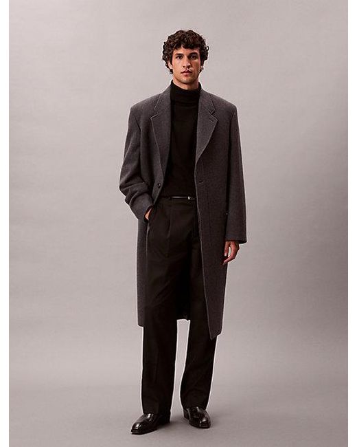 Calvin Klein Black Merino Wool Turtle Neck Jumper for men