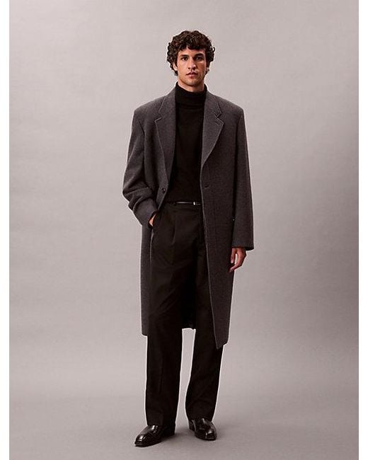 Calvin Klein Coltrui Van Merinowol in het Black voor heren