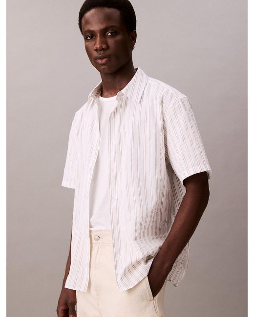 T-Shirt En Coton Pima Calvin Klein pour homme en coloris Pink