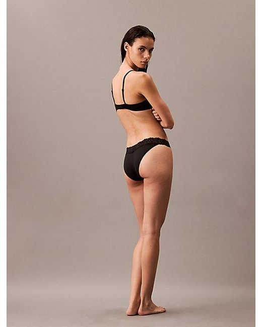 Calvin Klein Natural Bikini Briefs Soft Stretch Lace