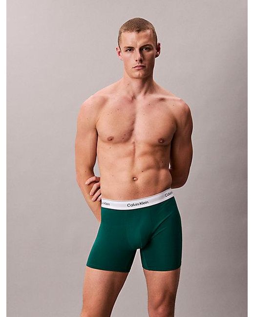 Calvin Klein Blue 3 Pack Boxer Briefs for men