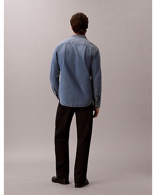 Calvin Klein Blue Jeans Classic Denim Shirt for men