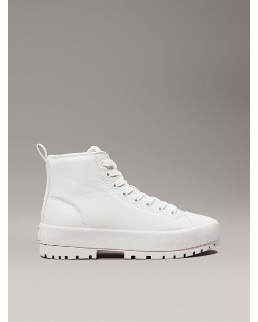 Calvin Klein Multicolor Leather Lug High-Top Trainers