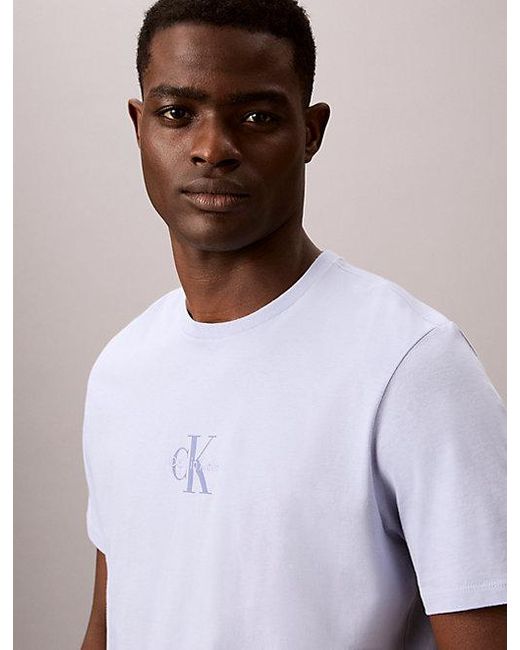 Calvin Klein Multicolor Jeans Monogram Logo T-Shirt for men