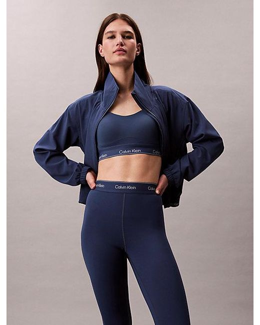 Calvin Klein Blue Sport Quick Dry High Rise 7 8 Gym Leggings