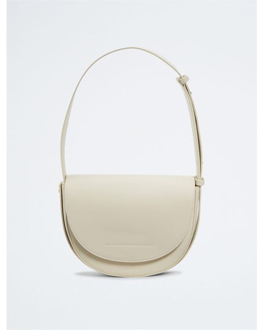 Calvin Klein White Elemental Saddle Bag