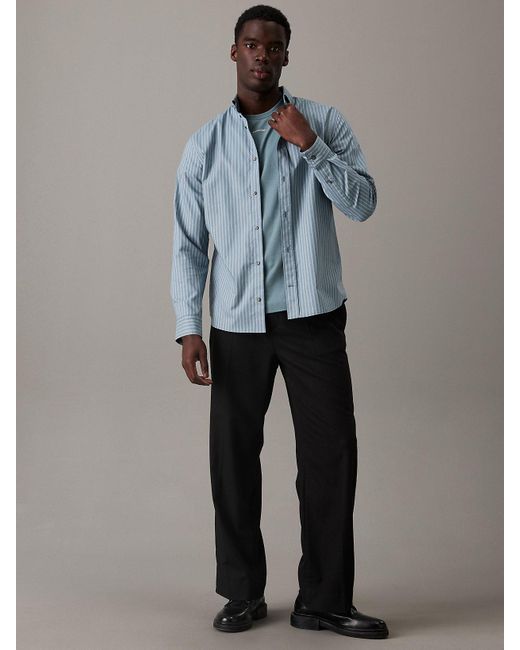 Chemise Oxford À Rayures Calvin Klein pour homme en coloris Blue