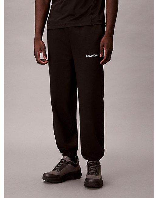 Calvin Klein Black Sport Soft Cotton French Terry Joggers for men