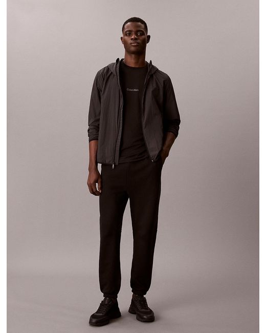 Calvin Klein Brown Cotton Blend French Terry Joggers for men