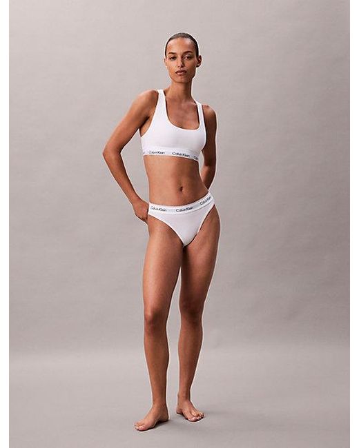 Calvin Klein Ongevoerde Bralette in het White