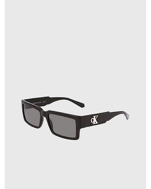 Calvin Klein Black Jeans Rectangle Sunglasses Ckj23623S for men