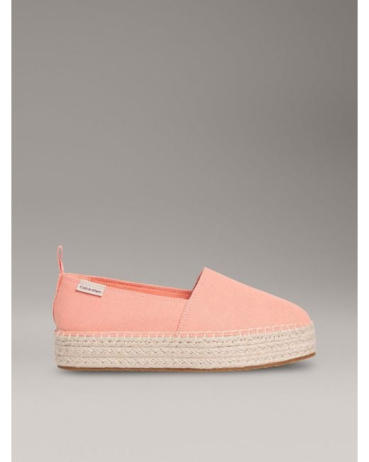 Espadrillas Con Plateau di Calvin Klein in Pink