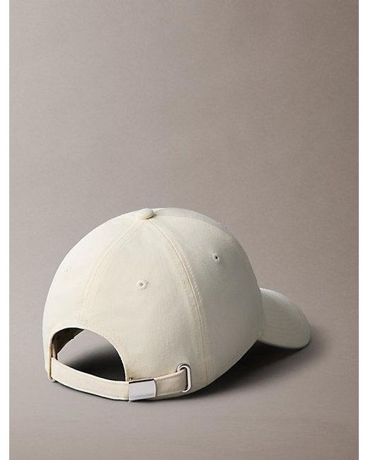 Calvin Klein Baseballcap Mit Varsity-Monogramm-Logo in Natural für Herren