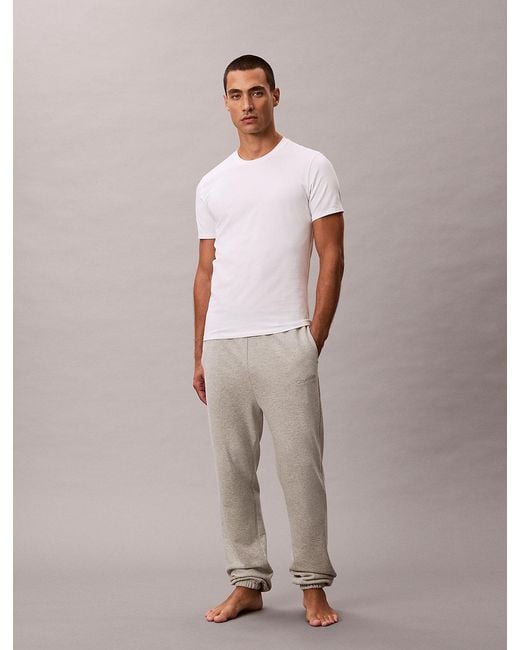 Lot De 3 T-Shirts Slims Calvin Klein pour homme en coloris White