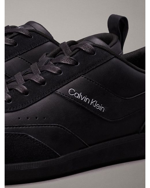 Calvin Klein Gray Leather Trainers for men