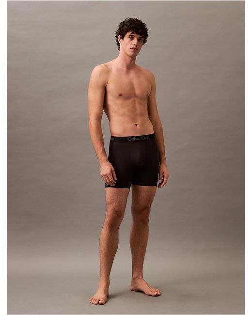 Calvin Klein Gray Microfiber Tech Boxer Brief for men