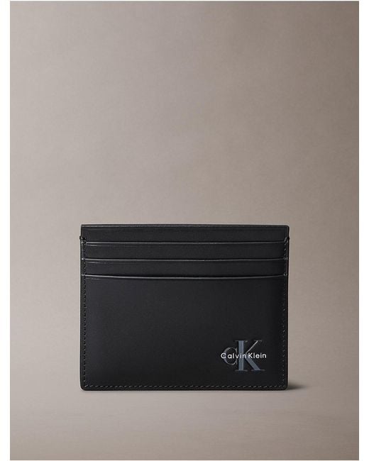 Calvin Klein Gray Monologo Card Case for men