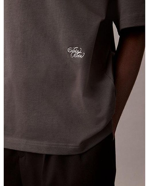 Calvin Klein Relaxed Katoenen T-Shirt in het Black voor heren