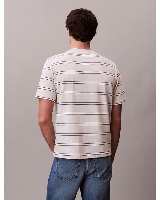 Calvin Klein Multicolor Stripe Monogram T-Shirt for men