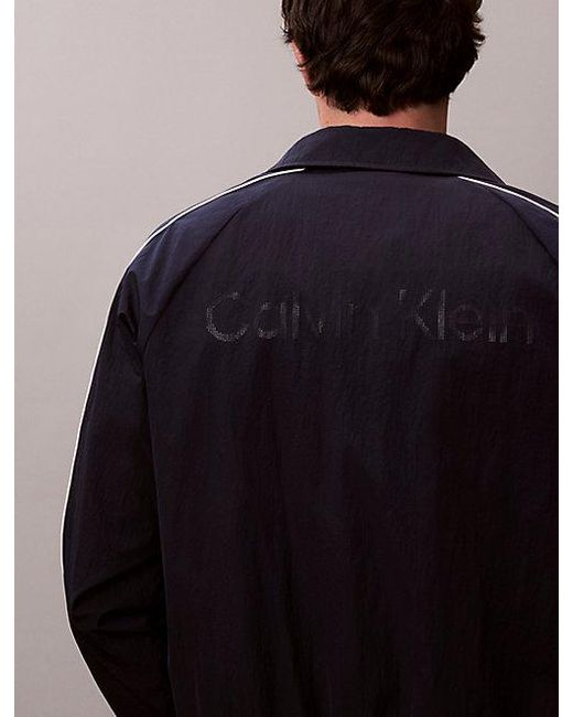 Calvin Klein Blue Jeans Sporty Nylon Bomber Jacket for men