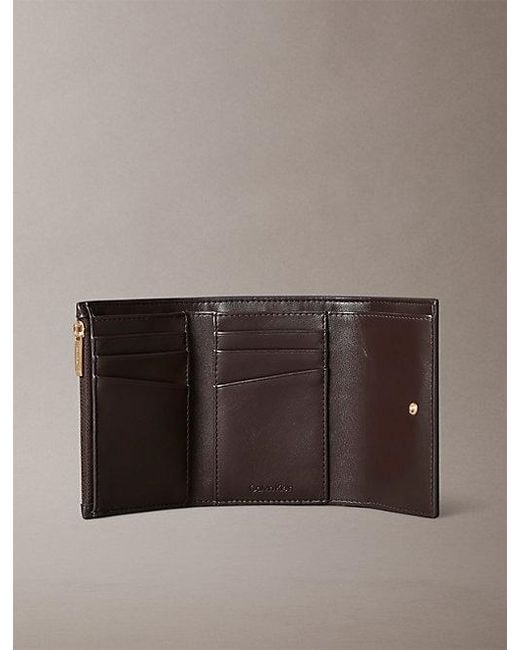 Calvin Klein Brown Quilted Zip Wallet