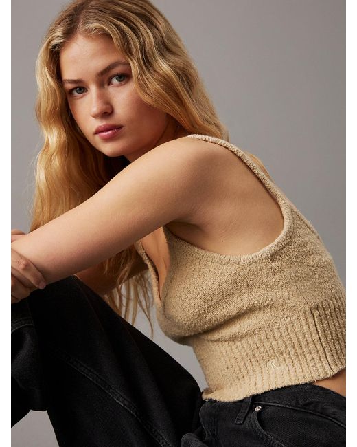 Calvin Klein Multicolor Textured Knit Bralette Top