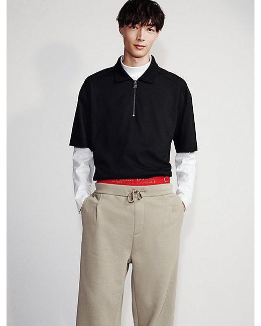 Calvin Klein Blue Lux Terry Sweatpants for men