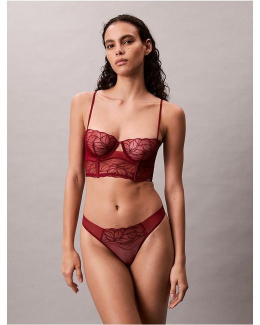 Calvin Klein Multicolor Thong Ck Floral Lace
