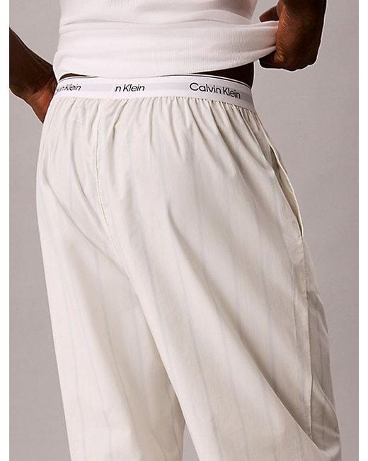 Calvin Klein Pink Pyjama Pants Cotton Poplin for men