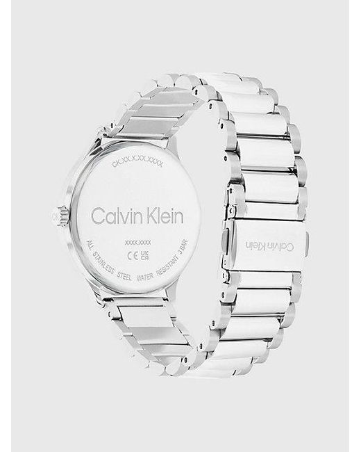Calvin Klein Gray Multifunction Crystal Embellished Watch