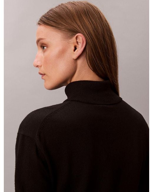 Maglione A Collo Alto di Calvin Klein in Black