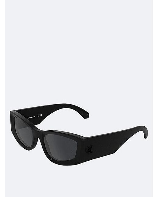 Calvin Klein White Jeans Cat Eye Sunglasses