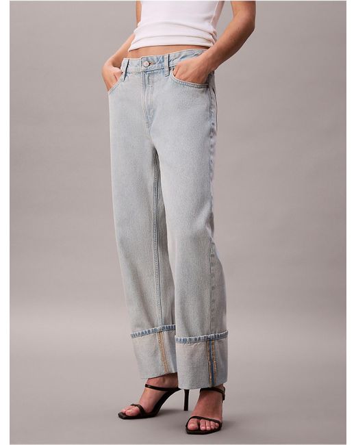 Calvin Klein Gray Calvin Klein Wide Cuff Relaxed Jeans