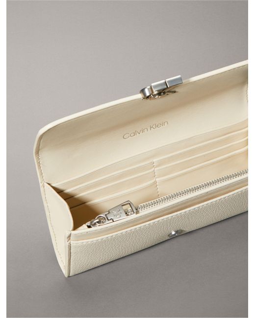Calvin Klein Gray Archive Long Fold Wallet