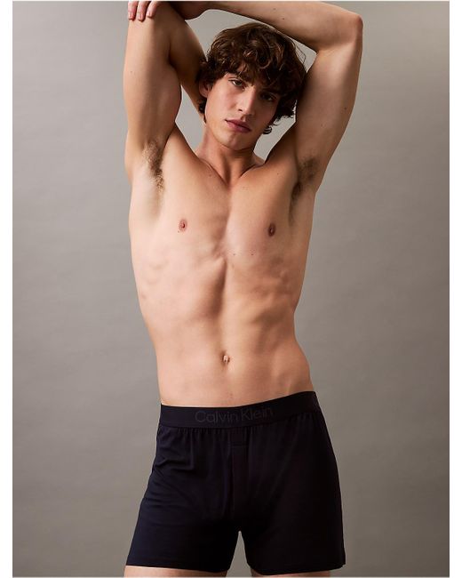 Calvin Klein Blue Ultra Soft Modal 3-Pack Slim Boxer for men